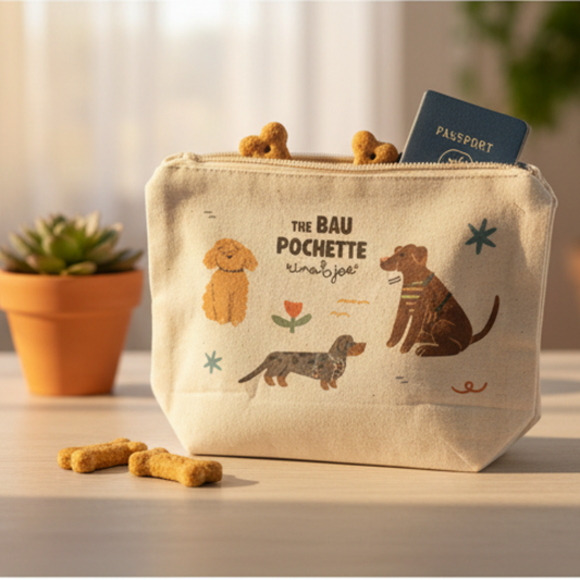 The Bau Pochette - Pochette in Cotone Organico con Illustrazioni di @signorina_tu_mi_stufi