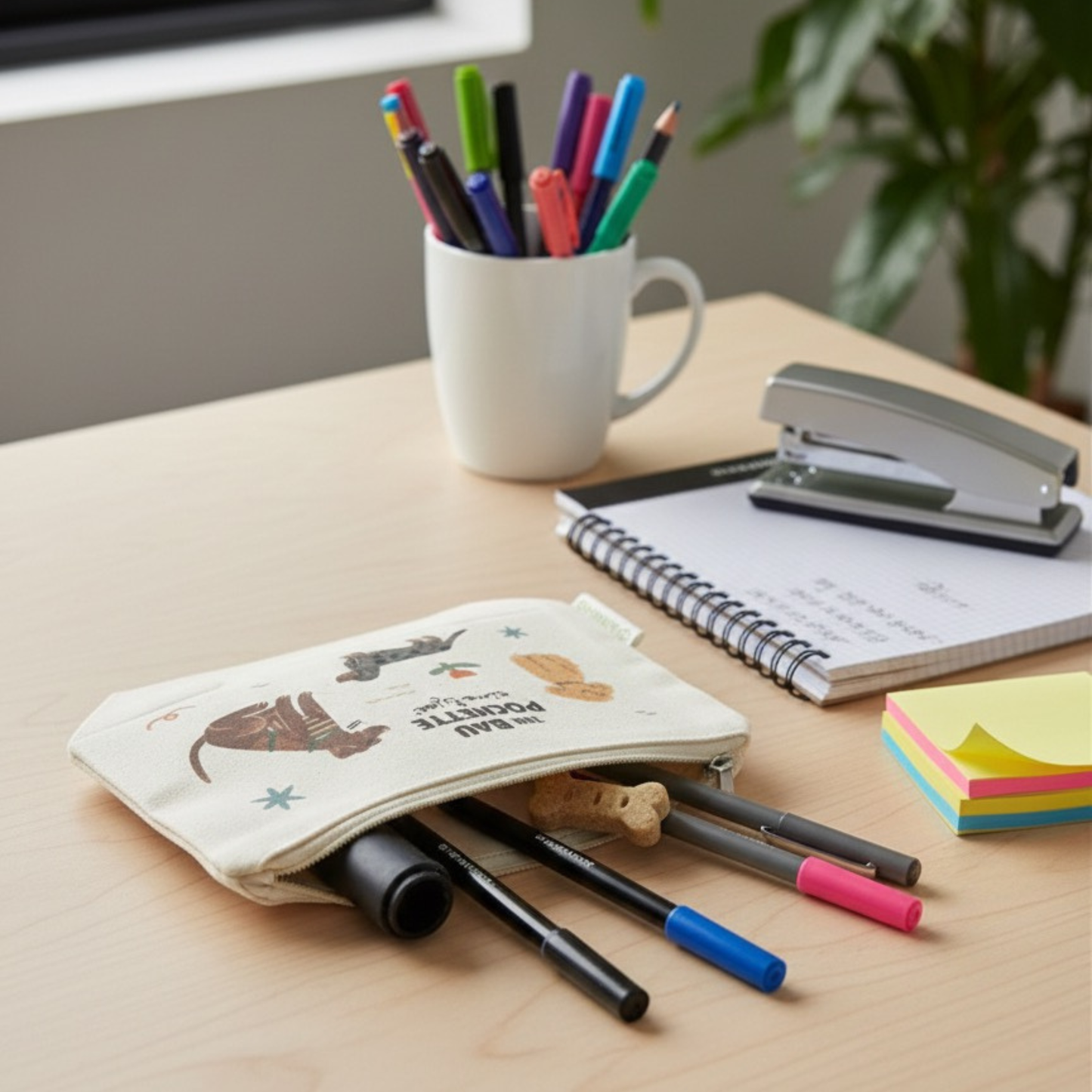 The Bau Pochette - Pochette in Cotone Organico con Illustrazioni di @signorina_tu_mi_stufi