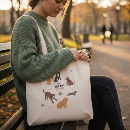 The Bau Bag - Tote Bag in Cotone con Illustrazioni di @signorina_tu_mi_stufi