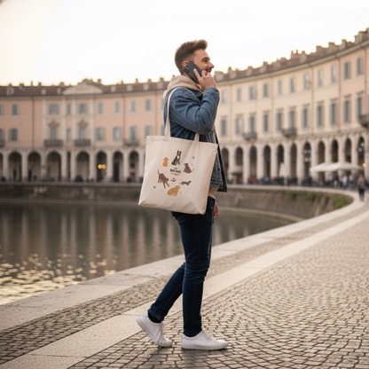 The Bau Bag - Tote Bag in Cotone con Illustrazioni di @signorina_tu_mi_stufi