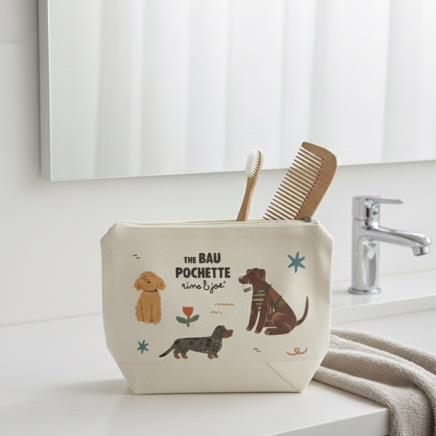 The Bau Pochette - Pochette in Cotone Organico con Illustrazioni di @signorina_tu_mi_stufi